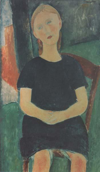 Amedeo Modigliani Jeune fille sur une chaise (mk38) oil painting image